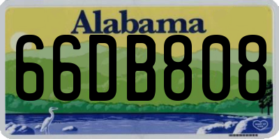 AL license plate 66DB808