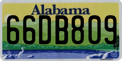 AL license plate 66DB809