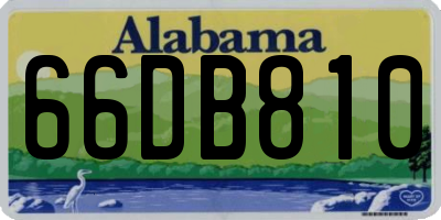 AL license plate 66DB810