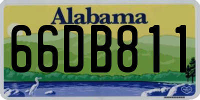AL license plate 66DB811