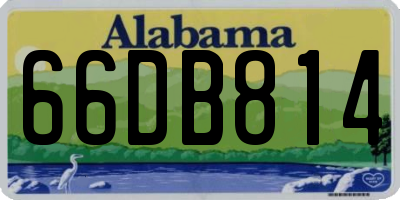 AL license plate 66DB814