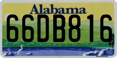 AL license plate 66DB816