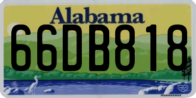 AL license plate 66DB818
