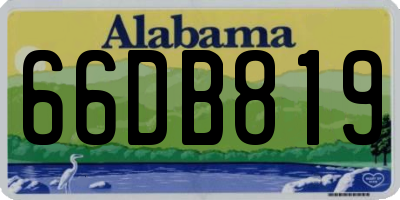 AL license plate 66DB819