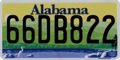 AL license plate 66DB822