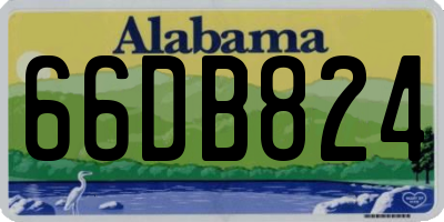 AL license plate 66DB824