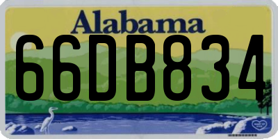 AL license plate 66DB834
