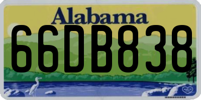 AL license plate 66DB838