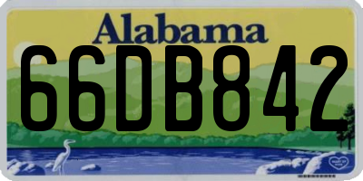 AL license plate 66DB842