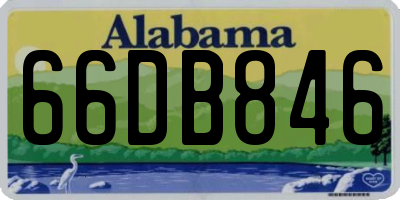 AL license plate 66DB846