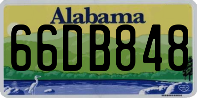 AL license plate 66DB848