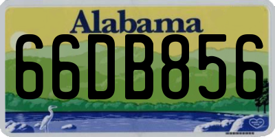 AL license plate 66DB856