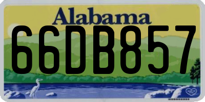 AL license plate 66DB857