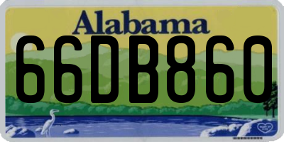 AL license plate 66DB860
