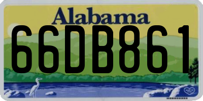 AL license plate 66DB861