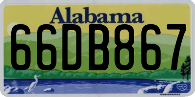 AL license plate 66DB867