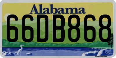 AL license plate 66DB868