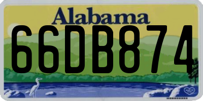 AL license plate 66DB874