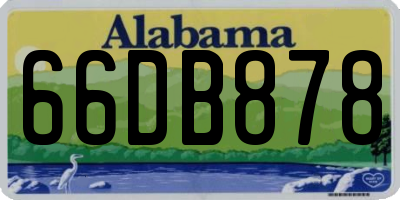 AL license plate 66DB878