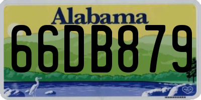 AL license plate 66DB879