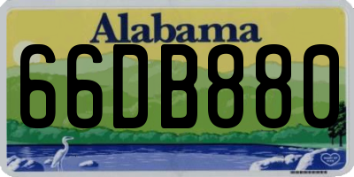 AL license plate 66DB880