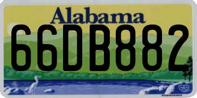 AL license plate 66DB882