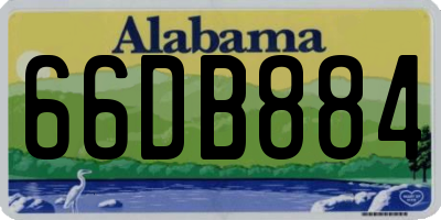 AL license plate 66DB884