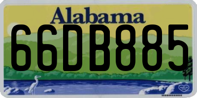 AL license plate 66DB885