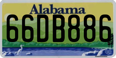 AL license plate 66DB886