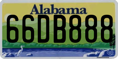 AL license plate 66DB888