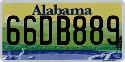 AL license plate 66DB889