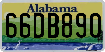 AL license plate 66DB890