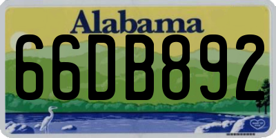 AL license plate 66DB892