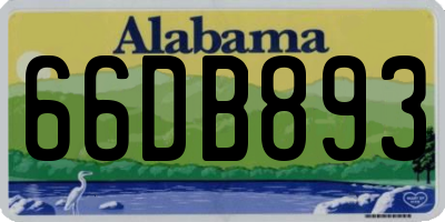 AL license plate 66DB893