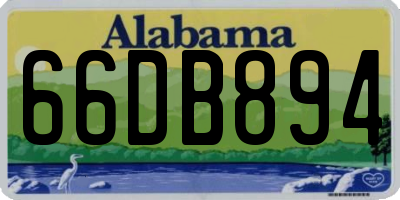 AL license plate 66DB894