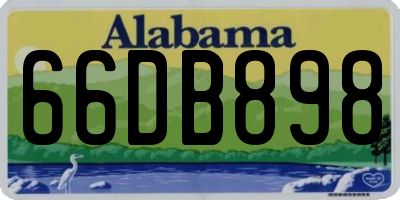 AL license plate 66DB898