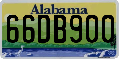 AL license plate 66DB900