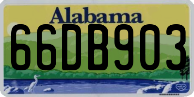 AL license plate 66DB903