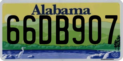 AL license plate 66DB907