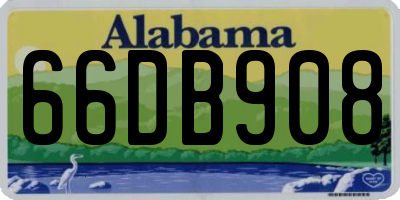 AL license plate 66DB908