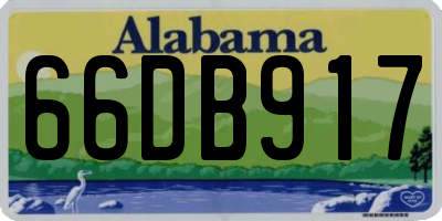 AL license plate 66DB917
