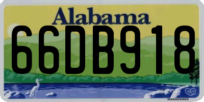AL license plate 66DB918