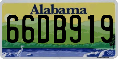 AL license plate 66DB919