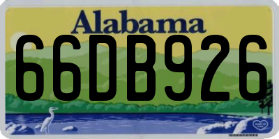 AL license plate 66DB926