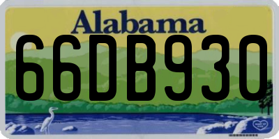 AL license plate 66DB930