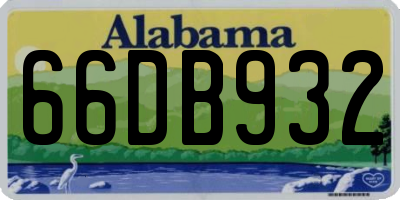 AL license plate 66DB932