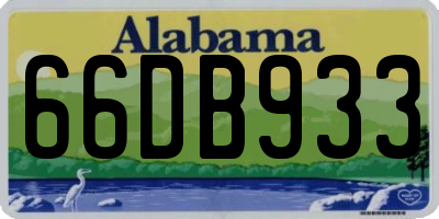 AL license plate 66DB933