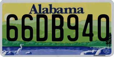 AL license plate 66DB940