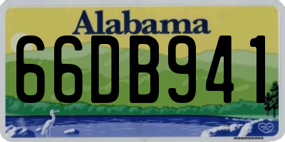 AL license plate 66DB941