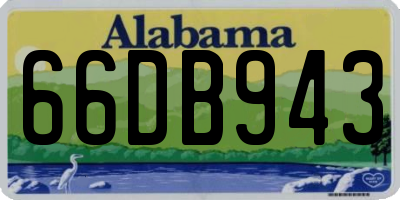 AL license plate 66DB943